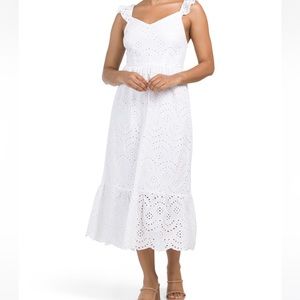 Japna white eyelet dress